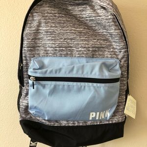 NWT VS PINK CAMPUS BACKPACK BLUE AND GRAY